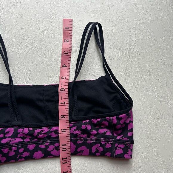 Lululemon Free To Be Wild Bra Pink Black Leopard Print Size 6 - Picture 6 of 7